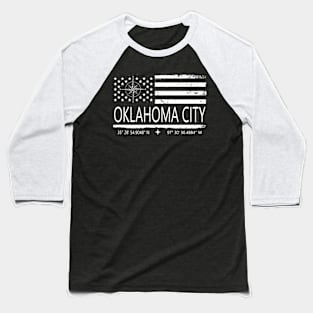 Us Flag Oklahoma City, Oklahoma City City Love Baseball T-Shirt